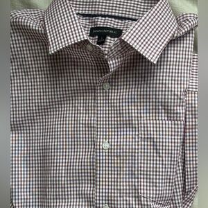 Banana Republic Red and White Button Down Shirt men’s large